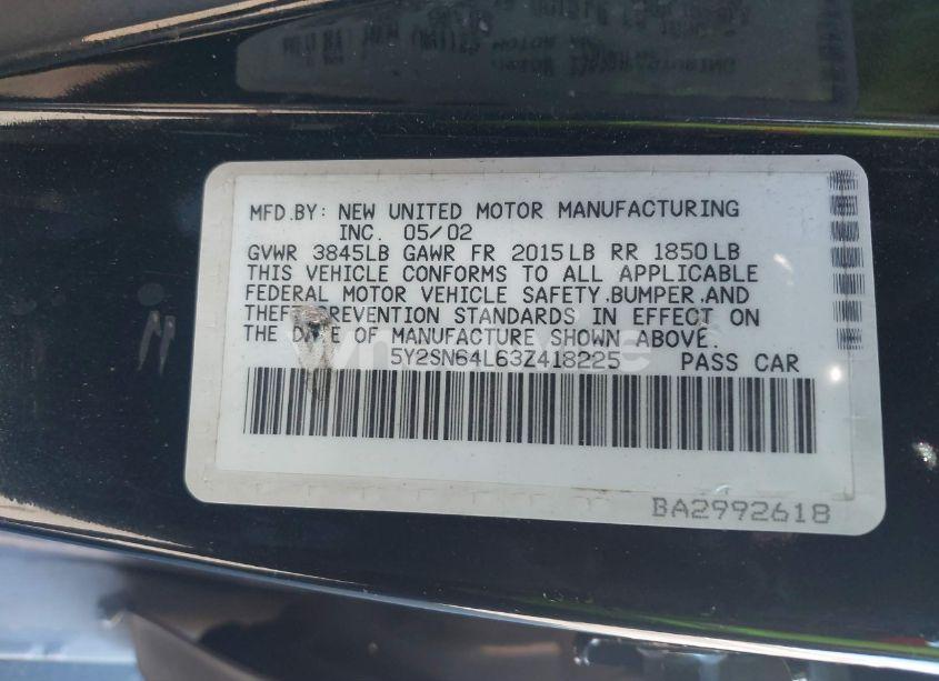 Photo 9 of 2003 Pontiac Vibe GT (VIN 5Y2SN64L63Z418225)