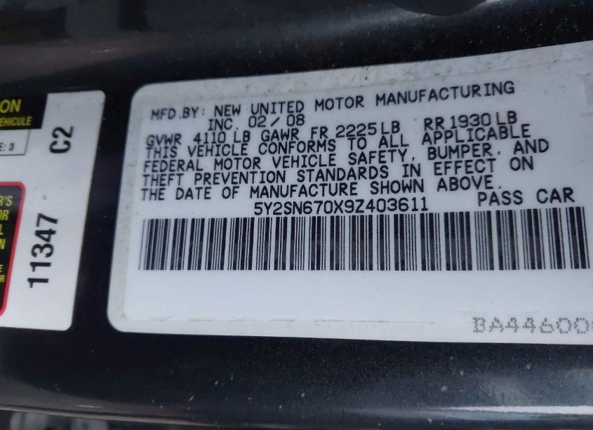 Photo 9 of 2009 Pontiac Vibe GT (VIN 5Y2SN670X9Z403611)