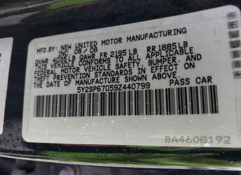 Photo 9 of 2009 Pontiac Vibe (VIN 5Y2SP67059Z440799)