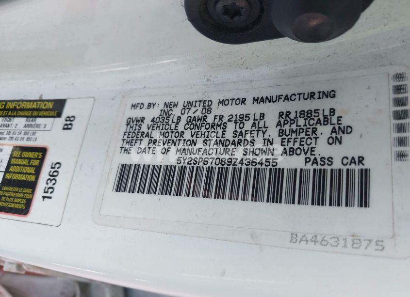 Photo 9 of 2009 Pontiac Vibe (VIN 5Y2SP67089Z436455)