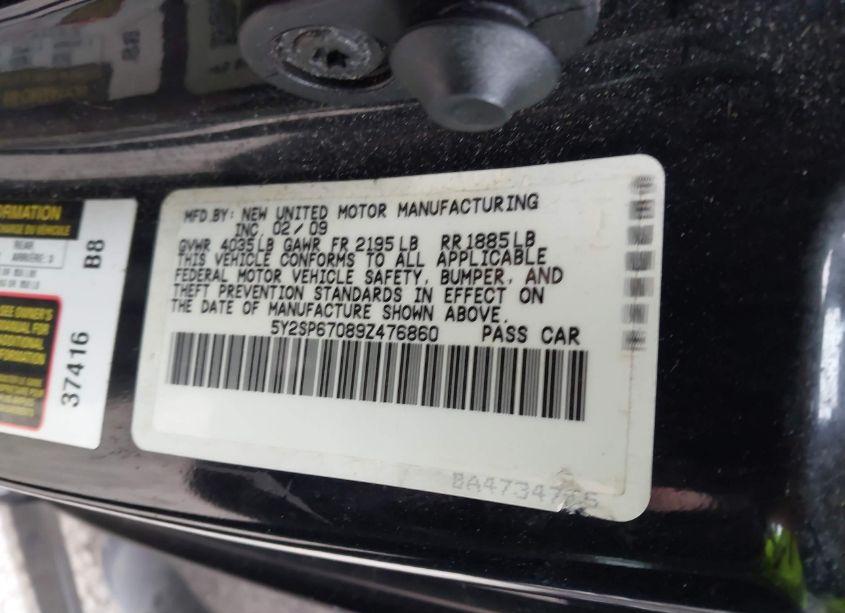 Photo 9 of 2009 Pontiac Vibe (VIN 5Y2SP67089Z476860)