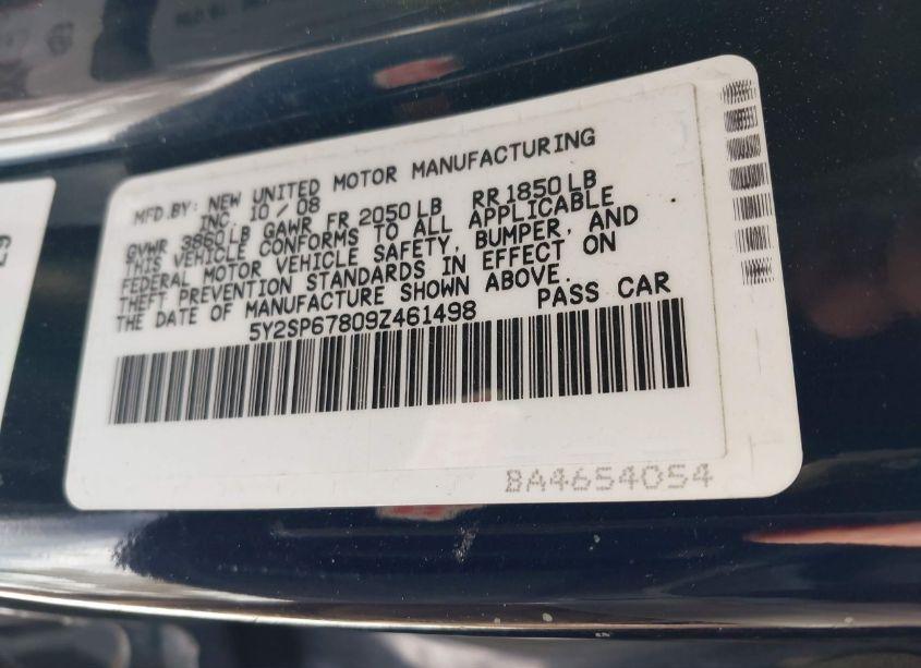 Photo 9 of 2009 Pontiac Vibe (VIN 5Y2SP67809Z461498)