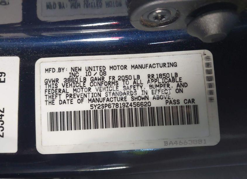Photo 9 of 2009 Pontiac Vibe (VIN 5Y2SP67819Z456620)