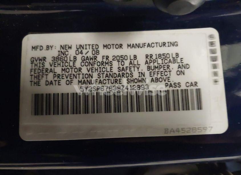 Photo 9 of 2009 Pontiac Vibe (VIN 5Y2SP67839Z412893)