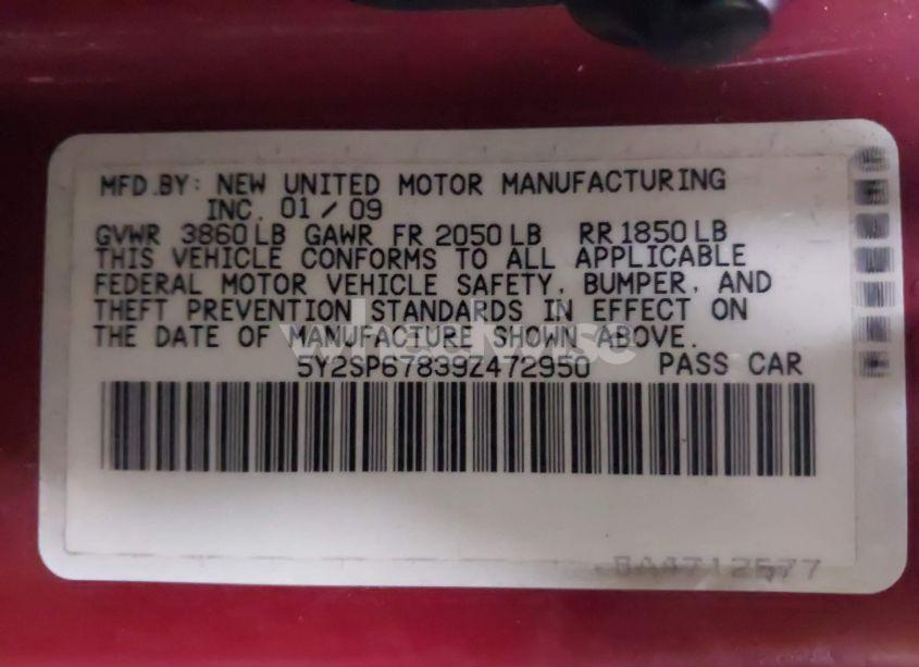 Photo 9 of 2009 Pontiac Vibe (VIN 5Y2SP67839Z472950)