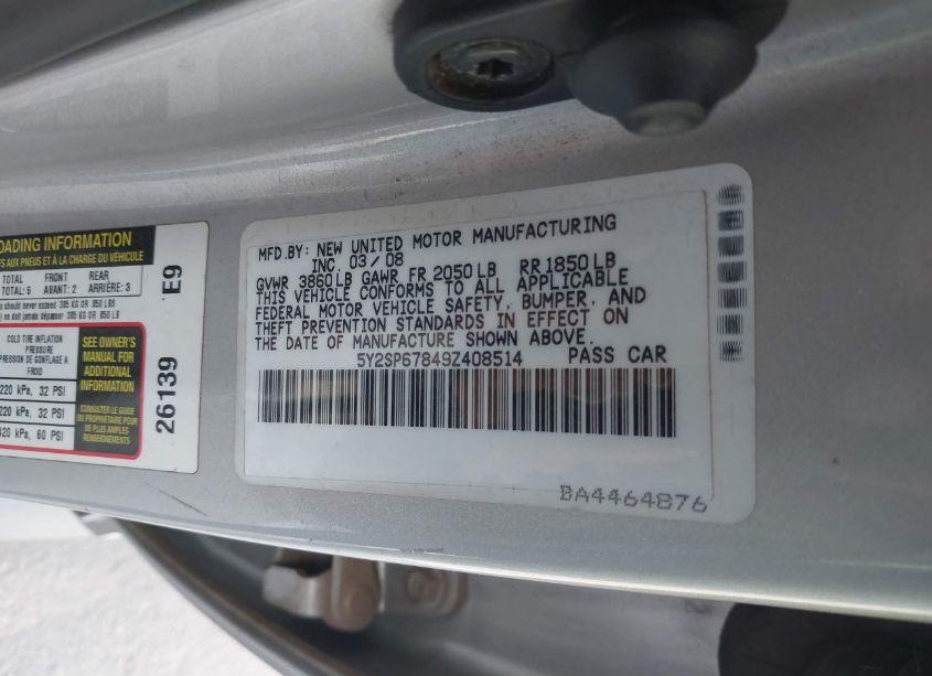 Photo 9 of 2009 Pontiac Vibe (VIN 5Y2SP67849Z408514)