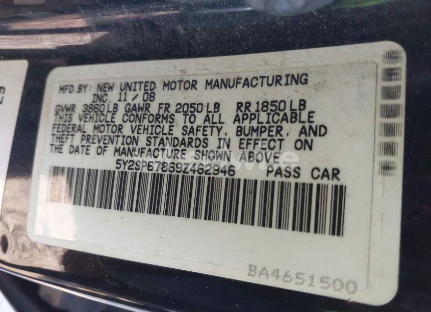 Photo 9 of 2009 Pontiac Vibe (VIN 5Y2SP67869Z462946)