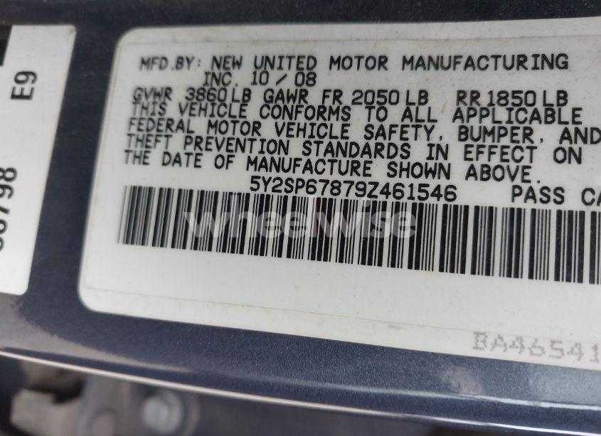 Photo 9 of 2009 Pontiac Vibe (VIN 5Y2SP67879Z461546)