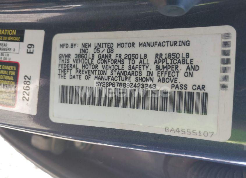 Photo 9 of 2009 Pontiac Vibe (VIN 5Y2SP67889Z423243)