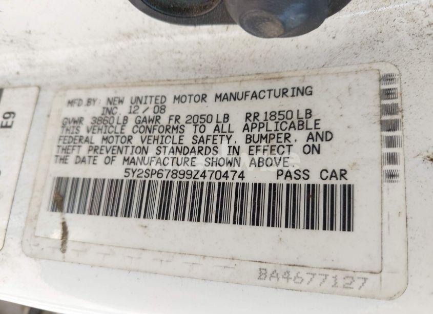 Photo 9 of 2009 Pontiac Vibe (VIN 5Y2SP67899Z470474)