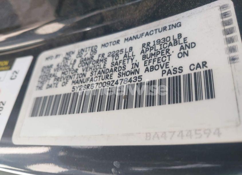 Photo 9 of 2009 Pontiac Vibe GT (VIN 5Y2SR67009Z478435)