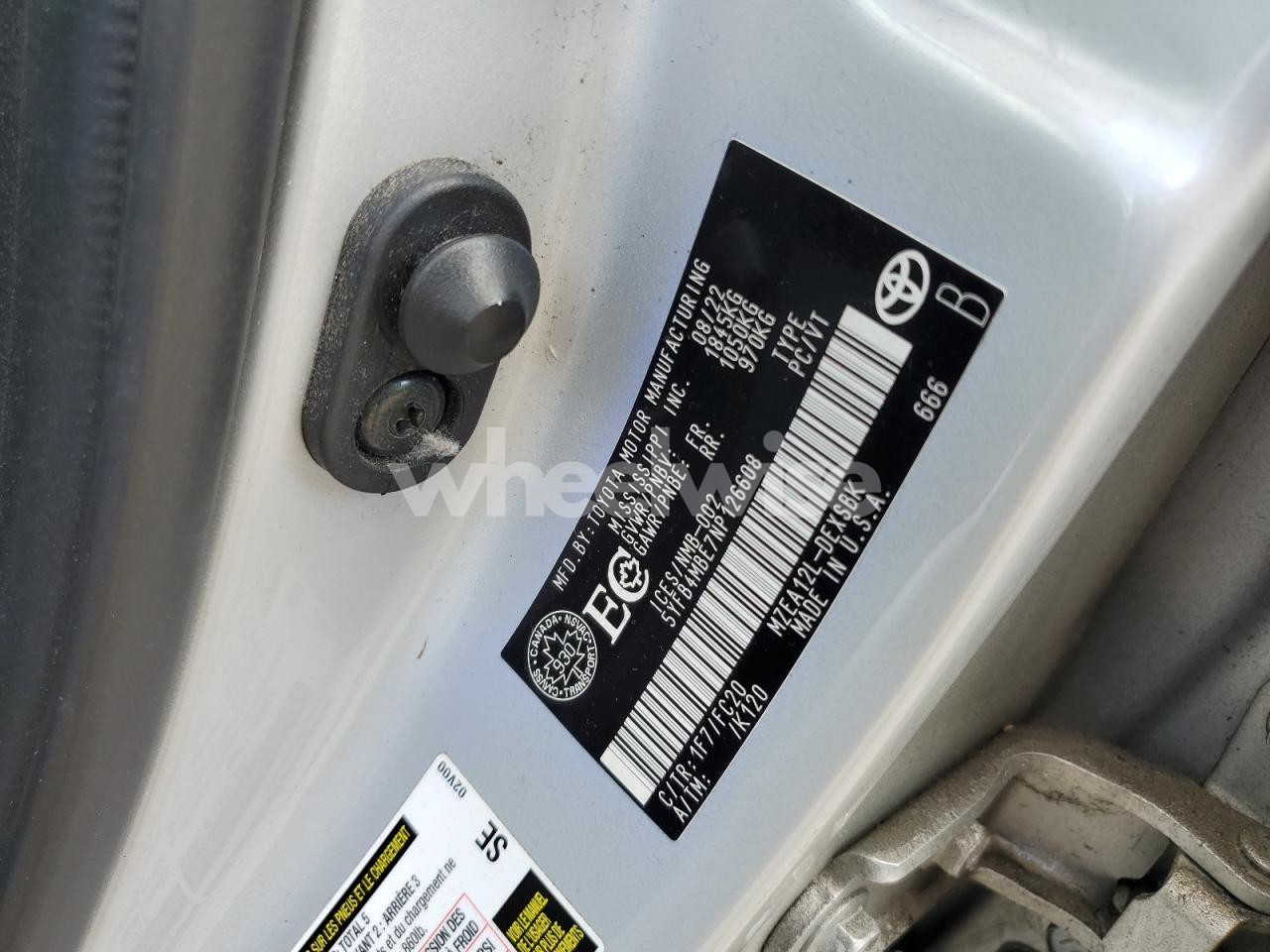 Photo 12 of 2022 TOYOTA COROLLA SE (VIN 5YFB4MBE7NP126608)