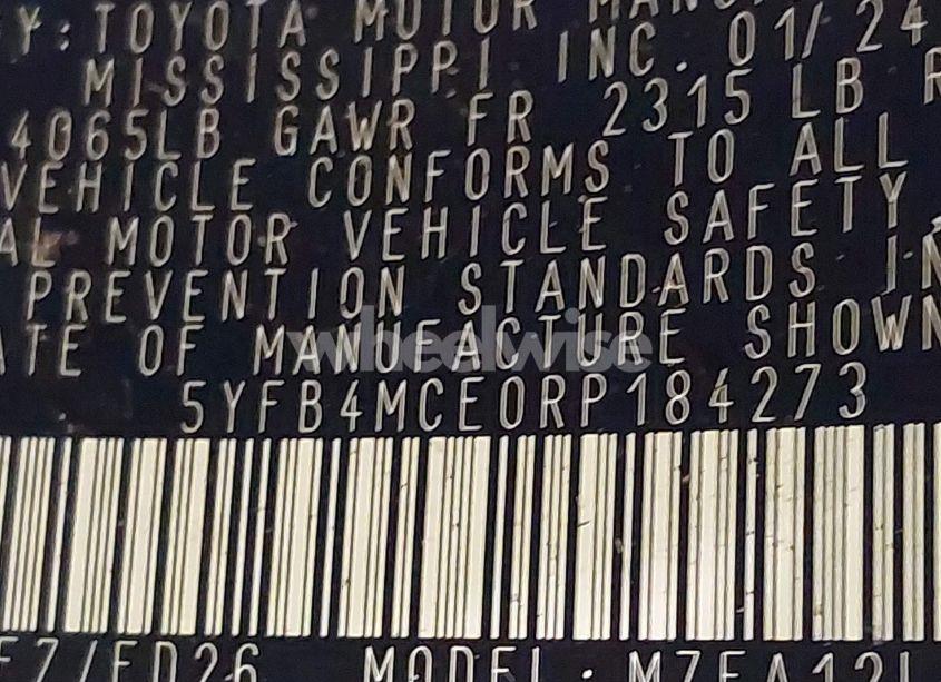 Photo 9 of 2024 Toyota Corolla NIGHTSHADE EDITION (VIN 5YFB4MCE0RP184273)