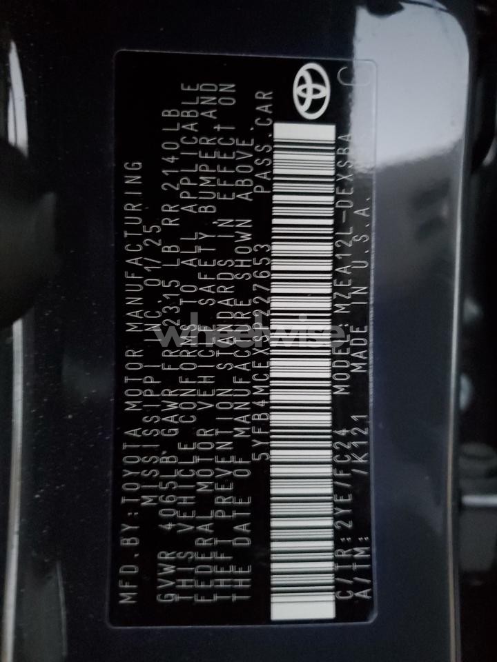 Photo 12 of 2025 TOYOTA COROLLA FX (VIN 5YFB4MCEXSP227653)