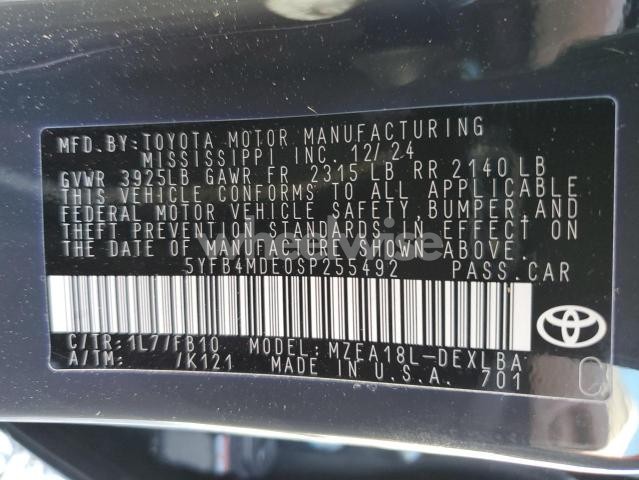 Photo 8 of 2025 TOYOTA COROLLA LE (VIN 5YFB4MDE0SP255492)