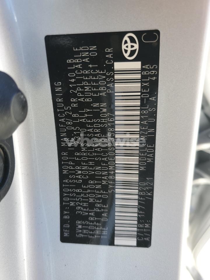 Photo 12 of 2025 TOYOTA COROLLA LE (VIN 5YFB4MDE0SP358167)