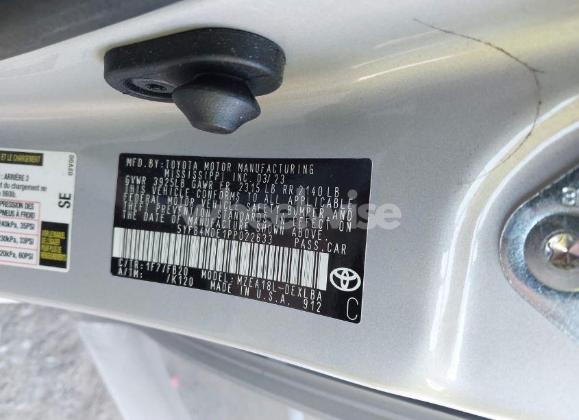 Photo 9 of 2023 Toyota Corolla LE (VIN 5YFB4MDE1PP022633)