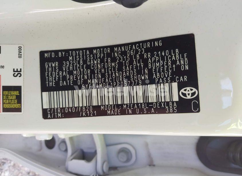 Photo 9 of 2023 Toyota Corolla LE (VIN 5YFB4MDE1PP057379)