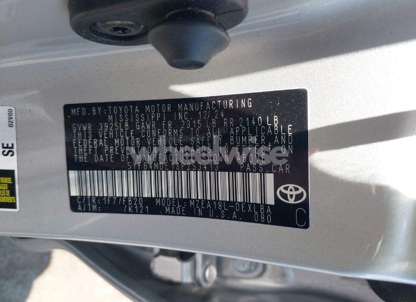 Photo 9 of 2025 Toyota Corolla LE (VIN 5YFB4MDE1SP253413)