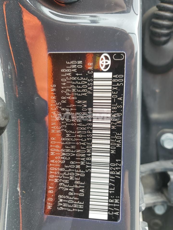 Photo 12 of 2025 TOYOTA COROLLA LE (VIN 5YFB4MDE1SP284919)