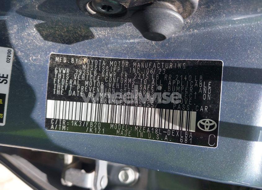 Photo 9 of 2023 Toyota Corolla LE (VIN 5YFB4MDE2PP051557)