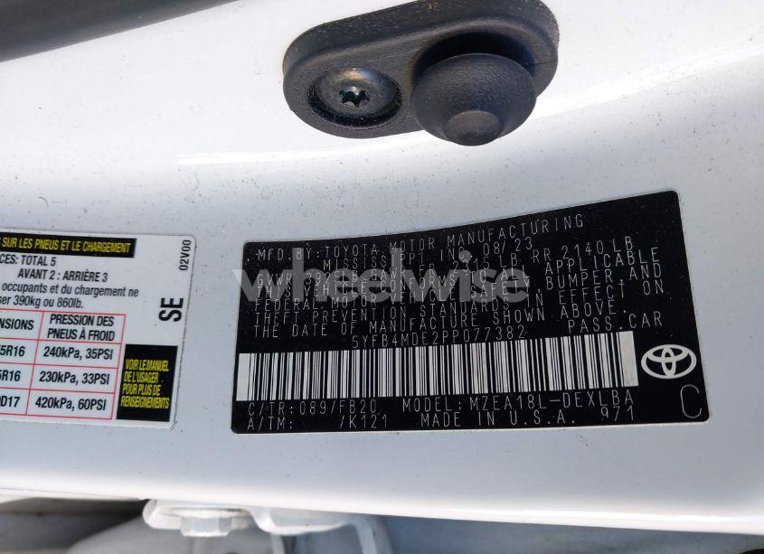 Photo 9 of 2023 Toyota Corolla LE (VIN 5YFB4MDE2PP077382)