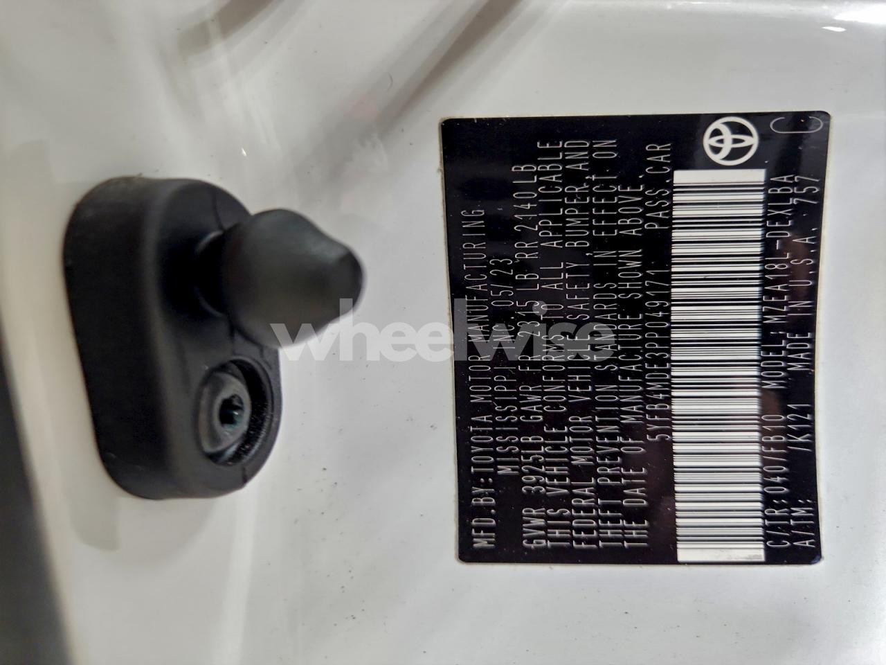 Photo 12 of 2023 TOYOTA COROLLA LE (VIN 5YFB4MDE3PP049171)