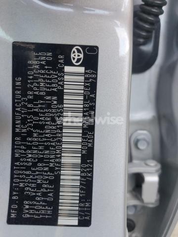 Photo 12 of 2024 TOYOTA COROLLA LE (VIN 5YFB4MDE3RP105256)