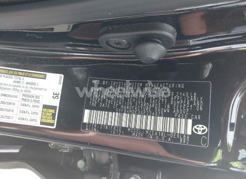 Photo 9 of 2025 Toyota Corolla LE (VIN 5YFB4MDE3SP234975)