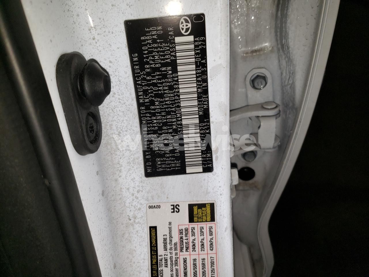 Photo 12 of 2025 TOYOTA COROLLA LE (VIN 5YFB4MDE3SP268740)