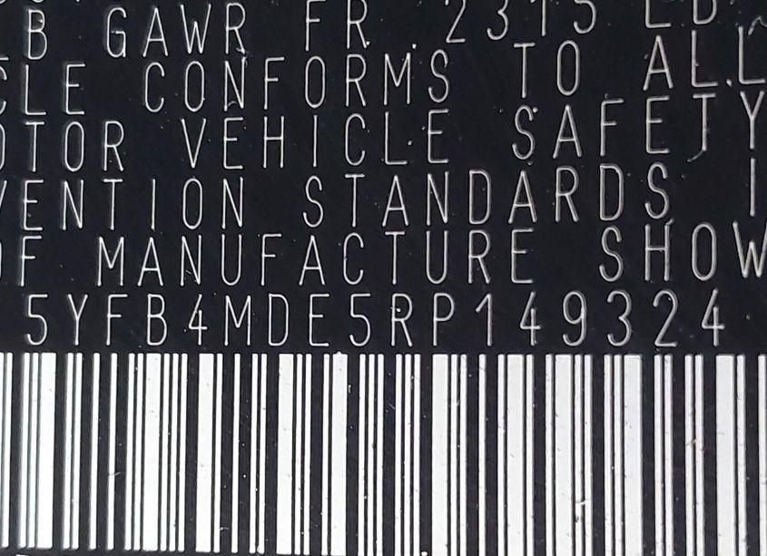 Photo 9 of 2024 Toyota Corolla LE (VIN 5YFB4MDE5RP149324)