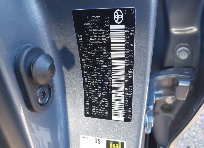 Photo 9 of 2024 Toyota Corolla LE (VIN 5YFB4MDE6RP130636)