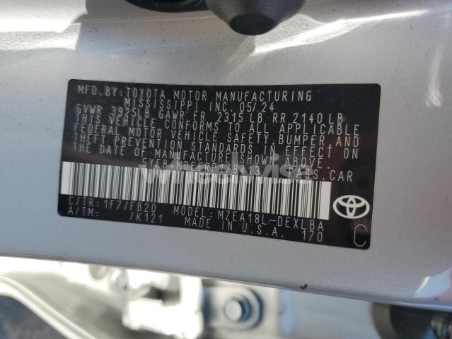Photo 3 of 2024 TOYOTA COROLLA LE (VIN 5YFB4MDE6RP178413)