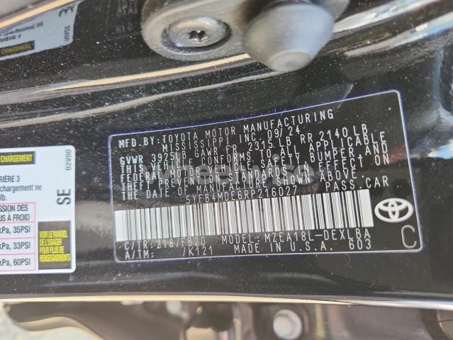 Photo 3 of 2024 TOYOTA COROLLA LE (VIN 5YFB4MDE6RP216027)