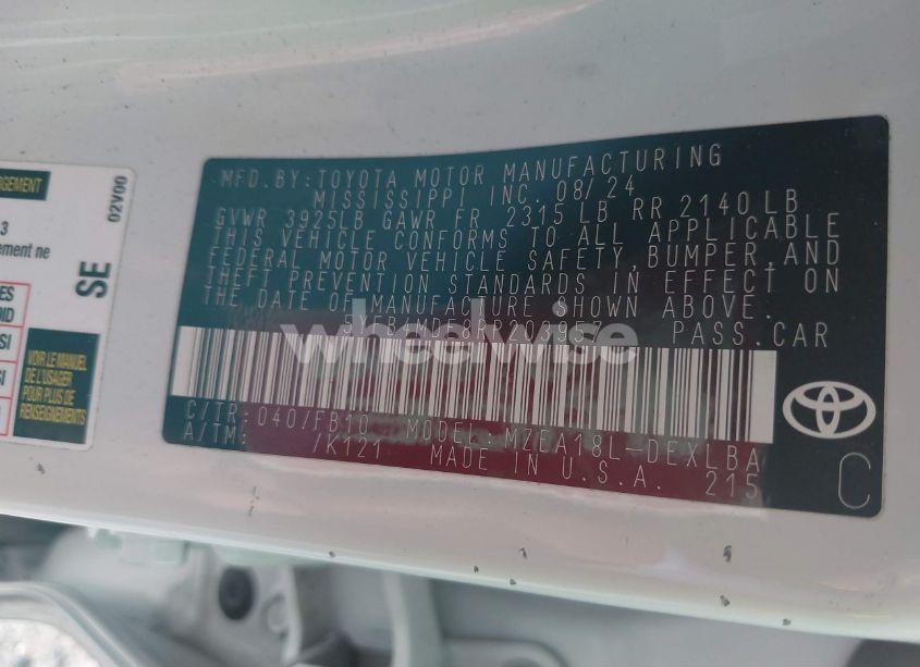 Photo 9 of 2024 Toyota Corolla LE (VIN 5YFB4MDE8RP203957)