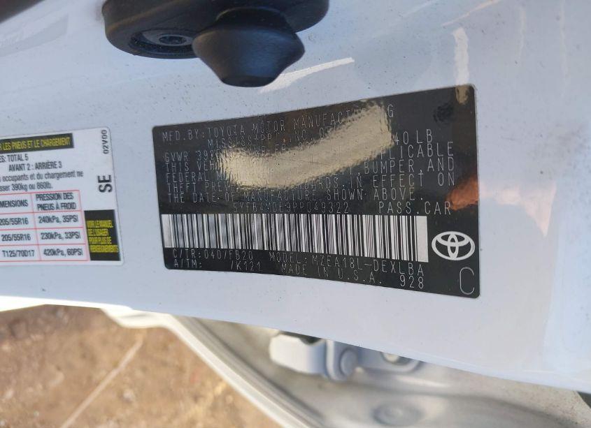 Photo 9 of 2023 Toyota Corolla LE (VIN 5YFB4MDE9PP049322)