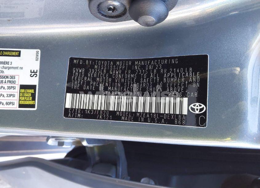 Photo 9 of 2023 Toyota Corolla LE (VIN 5YFB4MDEXPP077310)