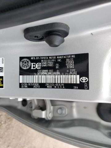 2022 TOYOTA COROLLA LE (VIN 5YFBPMBE8NP338988) main photo