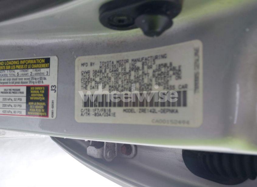 Photo 9 of 2013 Toyota Corolla LE (VIN 5YFBU4EE0DP168354)