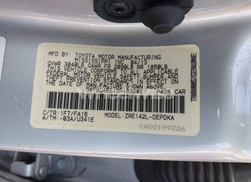 Photo 9 of 2013 Toyota Corolla L (VIN 5YFBU4EE1DP183946)