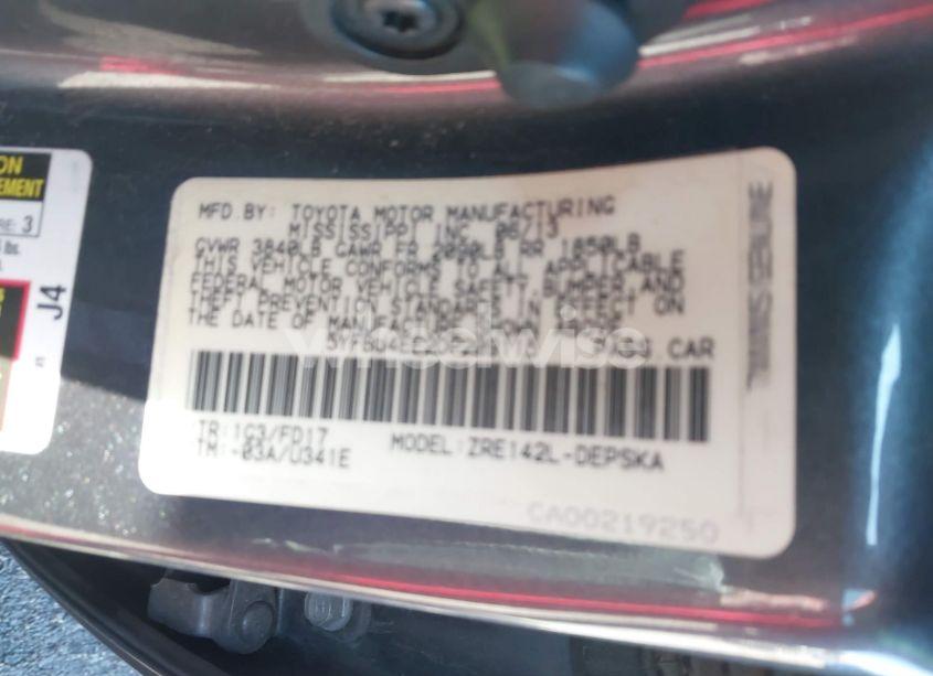 Photo 9 of 2013 Toyota Corolla S (VIN 5YFBU4EE2DP209115)