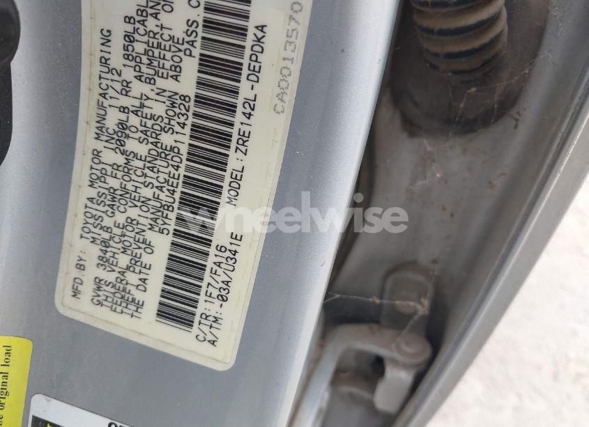 Photo 9 of 2013 Toyota Corolla L (VIN 5YFBU4EE4DP114328)