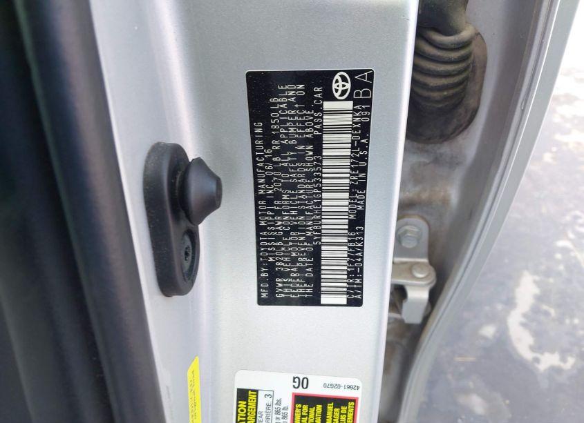 Photo 9 of 2016 Toyota Corolla LE (VIN 5YFBURHE1GP533573)