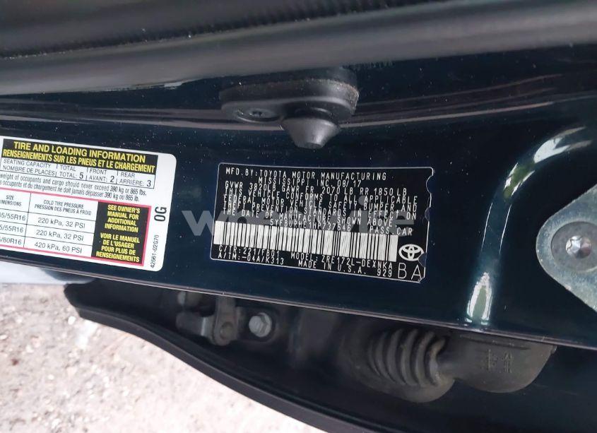 Photo 9 of 2017 Toyota Corolla LE (VIN 5YFBURHE1HP737646)