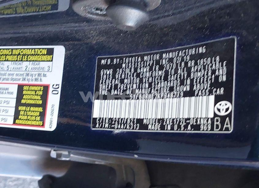 Photo 9 of 2019 Toyota Corolla LE (VIN 5YFBURHE2KP948779)