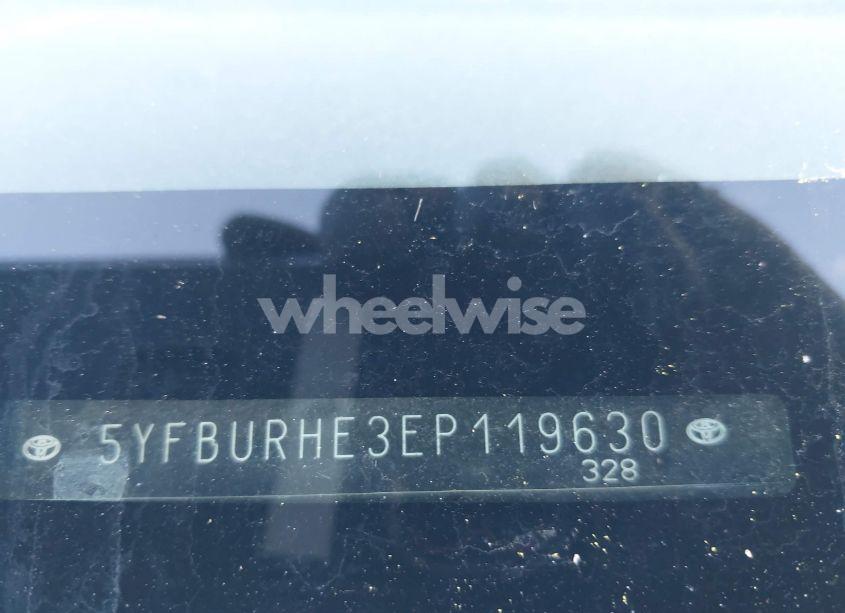 Photo 9 of 2014 Toyota Corolla S PLUS (VIN 5YFBURHE3EP119630)