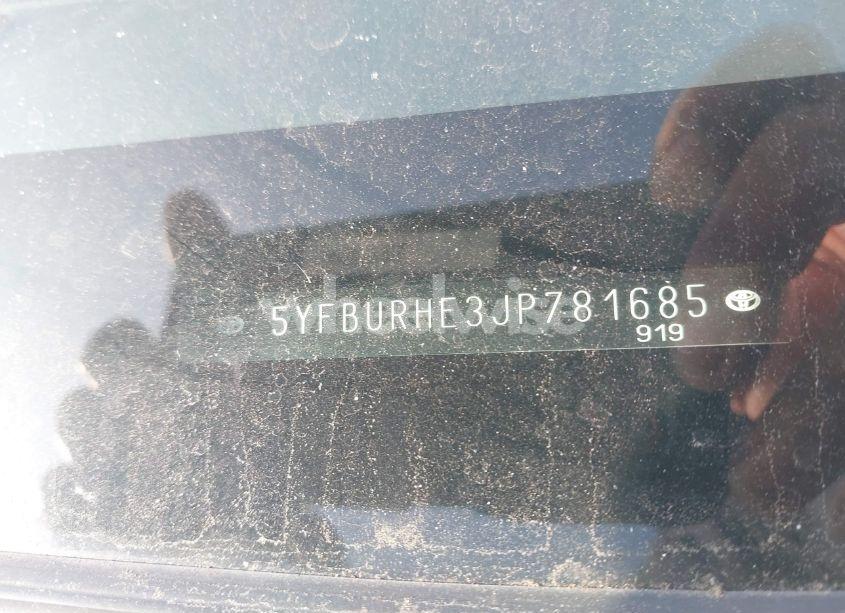 Photo 9 of 2018 Toyota Corolla LE (VIN 5YFBURHE3JP781685)