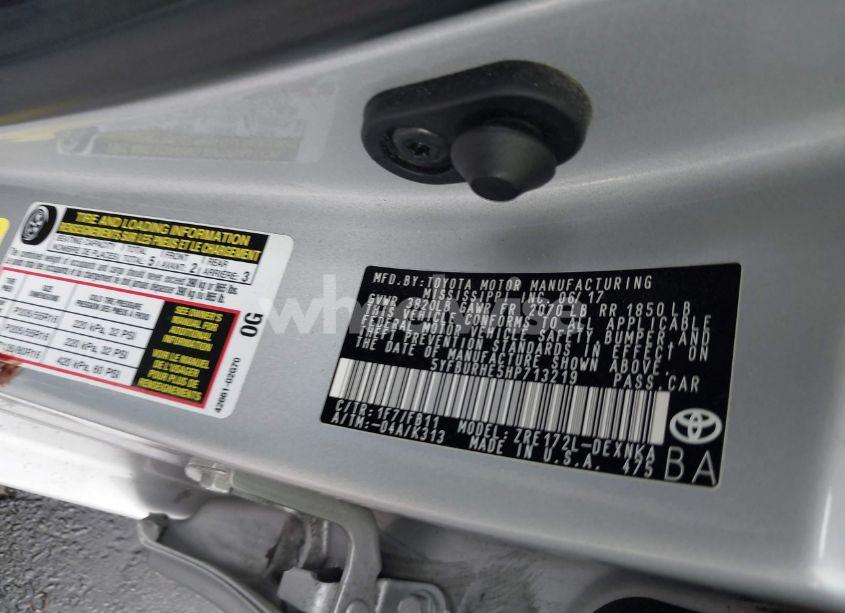 Photo 9 of 2017 Toyota Corolla LE (VIN 5YFBURHE5HP713219)