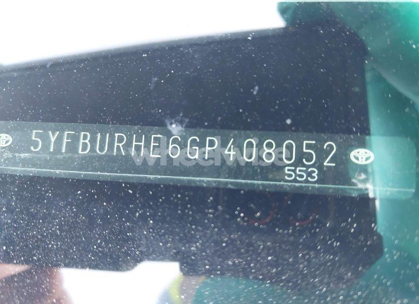 Photo 9 of 2016 Toyota Corolla LE (VIN 5YFBURHE6GP408052)