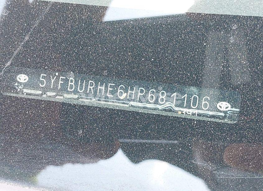 Photo 9 of 2017 Toyota Corolla LE (VIN 5YFBURHE6HP681106)